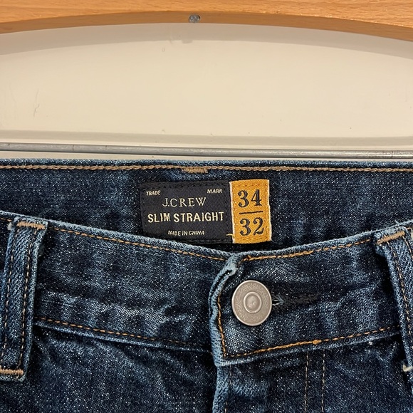 J.CREW Men’s 34x32 Slim Straight Jeans Medium Wash Denim - Picture 4 of 8